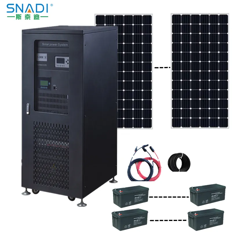 Off grid 5KW 10KW 15KW solar energy system with complete sets solar panel/ inverter/ Battery