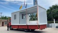 CE Conteneur de stockage de garage de 20 pieds résistant à la pluie et au vent, maison préfabriquée, petit garage préfabriqué, conteneur préfabriqué en kit