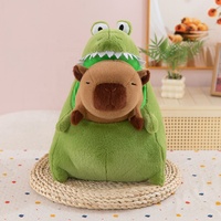 Divertido Peluche de Dinosaurio Comiendo Capibara, Juguete Creativo 2 en 1, Animal de Peluche Suave, Muñeco de Capibara Transformable en Cocodrilo, Regalo para Niños