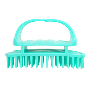 Scalp Massage Hair <b>Brush</b> Plastic Blue Dual Use For Wet And Dry <b>Shampoo</b> Comb - Product Image 1