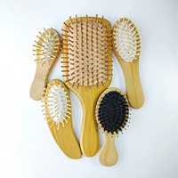 Ensemble de brosses à coussin écologiques Brosse à palette en bois Brosse à cheveux démêlante Poignée Coussin de massage Peigne à coussin gonflable