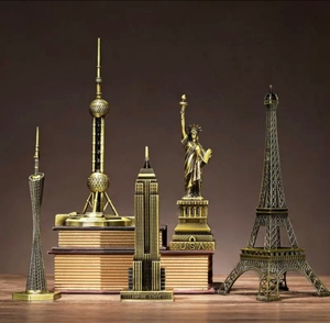 Maquette Métallique de Bâtiment emblématique de la Ville BZY, Ornement Décoratif Haut de Gamme pour Salon ou Cave <span class=keywords><strong>à</strong></span> <span class=keywords><strong>Vin</strong></span> - Product Image 3