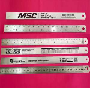 <span class=keywords><strong>Règle</strong></span> métallique en acier inoxydable, vente en gros d'usine, 15cm,20cm,30cm, avec logo, pour école - Product Image 2