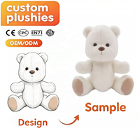 Ours en peluche personnalisé avec tenue amovible, jouet en peluche doux, vente en gros, fabricant OEM ODM, logo personnalisé, cadeau pour enfants