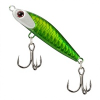 Leurre de pêche en mer à jigging lent, type cuillère métallique à double hameçon, appât dur à hameçon triple pour la pêche au topmouth, au bar et au maquereau espagnol