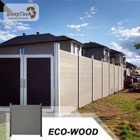Clôture Composite Extérieure Résistante aux UV, Imperméable, pour Jardin, Surface Décorative Style Maison Anglaise, Grillage WPC à Grain de Bois