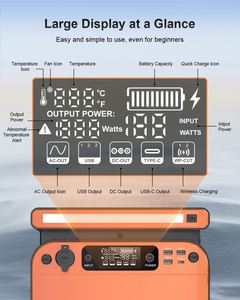 Station d'alimentation portable 500W, générateur solaire, camping, haute capacité, station d'alimentation portable - Product Image 5