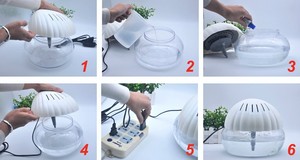 Xách Tay Mini LED Ánh Sáng Cup Phun Tạo Độ Ẩm 300Ml Phun Sương Đôi Ướt Hương Thơm Tinh Dầu Khuếch Tán H2O Xe Độ Ẩm Không Khí - Product Image 5