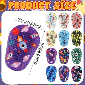 แผ่นปิดตาแบบมีกาวสำหรับเด็กผู้ชาย 60 ชิ้น, แผ่นปิดตา 12 แบบน่ารักสำหรับเด็กผู้ชายและเด็กเล็ก - Product Image 2