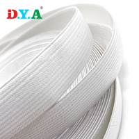 Bande élastique personnalisée colorée en caoutchouc polyester noir et blanc tricotée à plat pour la couture