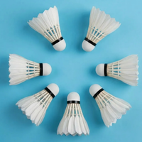 Volants de badminton hybrides en plumes d'oie pour entraînement professionnel, vol stable de niveau tournoi, utilisation extérieure - Balles super durables
