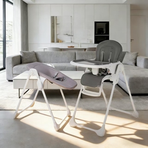 Chaise haute pliable en plastique pour bébé, installation facile, <span class=keywords><strong>rehausseur</strong></span> de repas, transat pour bébé, ensemble d'alimentation pour la cuisine, pour les bébés de <span class=keywords><strong>6</strong></span> à 36 <span class=keywords><strong>mois</strong></span> - Product Image 2