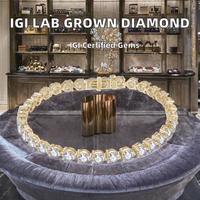 Bracelet tennis unisexe plaqué or avec diamants ovales cultivés en laboratoire certifiés IGI, couleur D, 10g, pour mariage