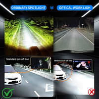 Mini projecteurs LED S301 pour moto et voiture, 6500K, ajustement universel, 3 lentilles, feux auxiliaires, feux de calandre