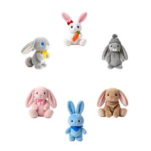 دمية ناعمة للغاية من القطن العضوي المطرزة حسب الطلب لعبة أرنب قطيفة لهدايا عيد الفصح - Product Image 1