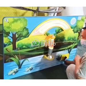 Moetry colour thay đổi Cơn Lốc Xoáy mini với tay quay trẻ em thiết bị bảo tàng khoa học tường trò chơi để bán - Product Image 3