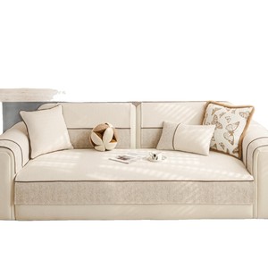 Chenille Sofa Cushions Solid Color Anti Slip Seat Covers For General Sofas Spring 2026 Milk Coffee Gray <b>White</b> - Product Image 5