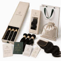 Pochette en satin pour perruque avec logo personnalisé, pochette enveloppe en soie, nœud en ruban, marque privée, emballage pour salons de beauté et extensions capillaires
