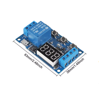 Modul Relay Satu Arah XY-J02, Saklar Sirkuit Pengatur Waktu dengan Tunda Pemutusan, Pengaturan Siklus, dan Layar Digital, Antarmuka USB