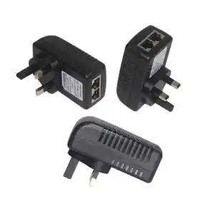 Adaptor konektor Internet 12v 2a 24v Dc, ponsel 48v Ip 44 2400150 Poe dudukan injektor tipe 2 daya melalui Ethernet AS