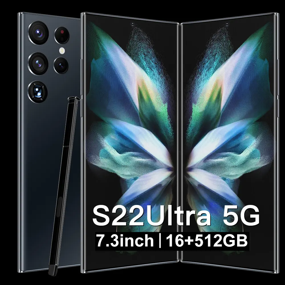 حار بيع 7.3 بوصة 16gb + 512gb مقفلة الوجه الهاتف المحمول 4g 5g الروبوت 12.0 الذكية الهاتف المحمول