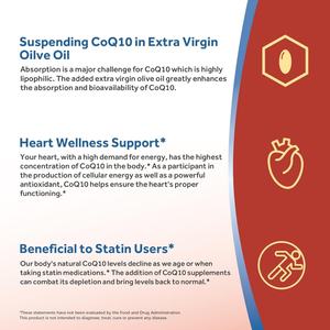 Complément Alimentaire à Haute Puissance CoQ10 et Extraits Végétaux pour Soutenir la Fonction Cardiaque Saine – 240 Gélules Molles de CoQ10 - Product Image 5