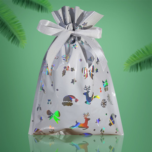 DAMAI Holiday <b>Drawstring</b> Gift Bags Christmas Foil Gift Wrapping Sacks <b>Pouches</b> for Xmas Presents Party Favor (Large Medium Small) - Product Image 5