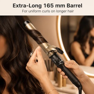 <span class=keywords><strong>Fer</strong></span> <span class=keywords><strong>à</strong></span> <span class=keywords><strong>boucler</strong></span> <span class=keywords><strong>professionnel</strong></span> extra long en céramique tourmaline avec écran LED, <span class=keywords><strong>fer</strong></span> <span class=keywords><strong>à</strong></span> friser électrique 38 mm - Product Image 2