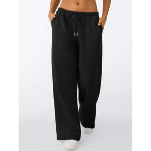 กางเกงจ็อกเกอร์ทรงหลวมเอวต่ำสำหรับผู้หญิง คอลเลคชั่นฤดูใบไม้ร่วงปี 2025 พร้อมเชือกผูกและกระเป๋า ไซส์ควีน - Product Image 1