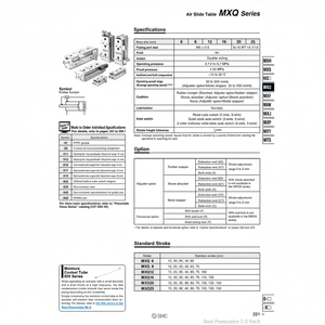 MXQ12-30CS โต๊ะสไลด์ลมนิวเมติก SMC - Product Image 1