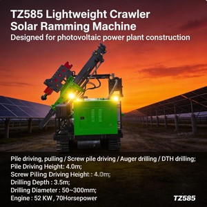 <span class=keywords><strong>Pile</strong></span> driver sur chenilles facile à utiliser TZ585, commande intégrée, utilisation par un seul homme, formation en une journée pour les ouvriers ordinaires - Product Image 5