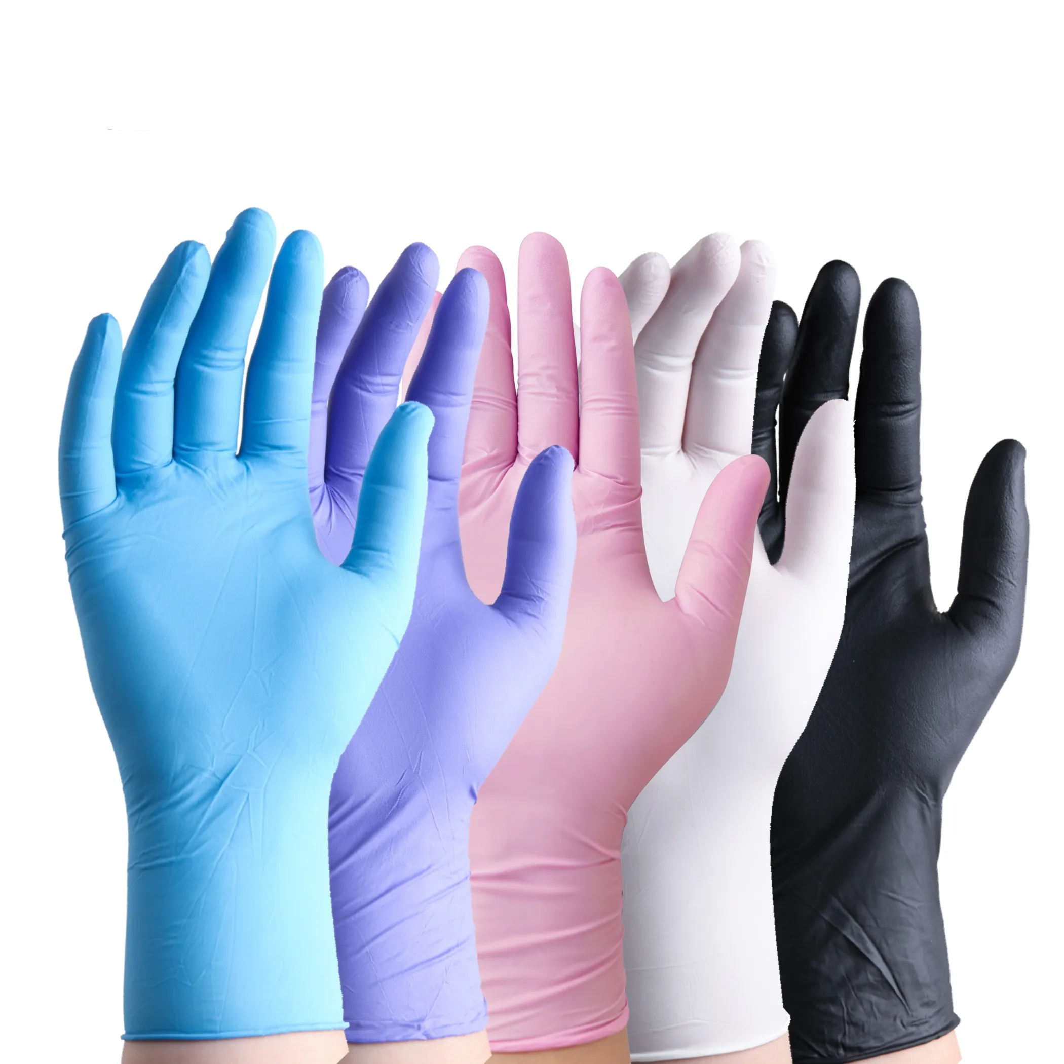 Одноразовые нитриловые перчатки, безопасные для пищевых продуктов, химически стойкие для очистки медицинского осмотра