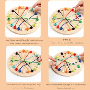 Nuovo <span class=keywords><strong>Gioco</strong></span> di Sfida per Bambini in Legno con Corde Colorate <span class=keywords><strong>da</strong></span> Slegare, Battaglia di Slegamento Corda, <span class=keywords><strong>Gioco</strong></span> <span class=keywords><strong>da</strong></span> <span class=keywords><strong>Tavolo</strong></span> per la Classificazione e il Riconoscimento dei Colori per Studenti - Product Image 5