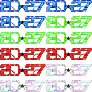 Occhiali LED Lampeggianti Party Dots 2027 - Materiale Plastico per Uso Interno, Accessori per Cabine Fotografiche per Lauree e <span class=keywords><strong>Capodanno</strong></span> - Product Image 6