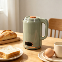 Appareil de cuisine domestique, isolation 24H, revêtement anti-chaleur, bouilloire électrique numérique vert clair de 2,5 L