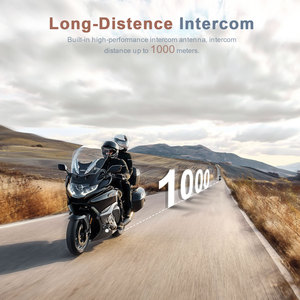 FX2 helm sepeda motor FX2, Headset interkom 3 pengendara 1000M BT Intercomunicador Bluetooth mesh sepeda motor Interphone Moto - Product Image 2