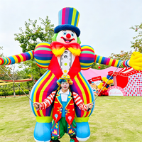 Costume de Clown Gonflable de 3,5 m avec LED, en Tissu Oxford, Marionnette de Défilé Facile à Installer pour Publicité