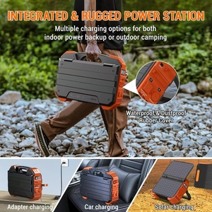 Station d'alimentation portable 1000W avec batterie LiFePO4 solaire intégrée avec sorties AC/DC/USB/PD pour le camping et les situations d'urgence - Product Image 4