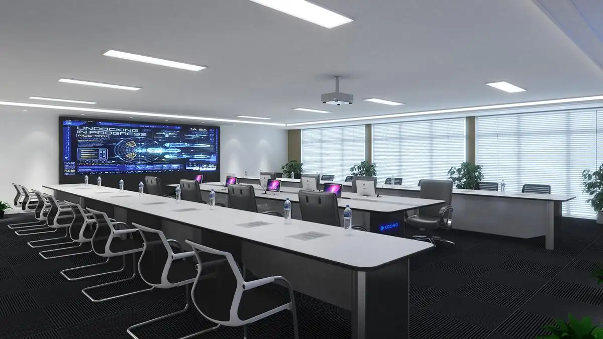 Kesino gewerbliche Möbel hochwertiger moderner Stil LED Licht Büro Konferenztisch Steuerung Zentrum Planung Konsole Tisch