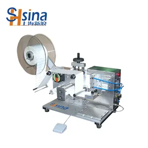 China economical automatic round bottle labeling machine with digital printing