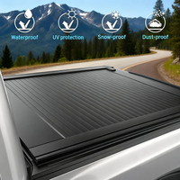 Zolionwil - Couvre-caisse de camionnette rétractable noir à double verrouillage pour Toyota Tundra 2007 2014 2018 2021 Crewmax 5.5 5.7