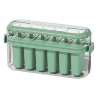 Moule à glaces en plastique transparent PP à 6 cavités, moule à glaces DIY avec bâtonnets de glace dans une boîte