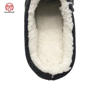 Customized OEM Print Logo Hot Selling Memory Foam Slippers Ladies Indoor Home Slippers Winter Warm House Slippers