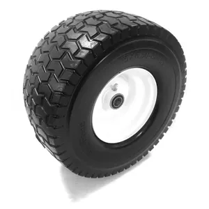 15x6.50-6 inch Size Lawn Mower ATV Trailer Tubeless Wheel PU Foam Flat Free Tires