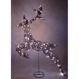 RENNA IN RATTAN CON 110 LUCI LED 78X18 H. 113CM - Product Image 1