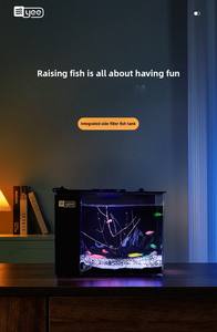 حوض أسماك صغير من الأكريليك سهل التنظيف للغرف والمطابخ، 220 فولت، مناسب لأسماك البيتا والسمك الذهبي، متوفر بالجملة من المصنع - Product Image 5