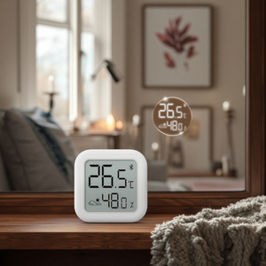 Độ chính xác cao Mini không dây Bluetooth nhiệt kế trong nhà và độ ẩm mét <span class=keywords><strong>LCD</strong></span> HD hiển thị nhỏ thiết bị nhựa để sử dụng nhà - Product Image 2