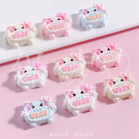 Creative Cartoon 520 Chat DIY Résine Accessoires Crème Colle Bijoux Épingle À Cheveux Corde Téléphone Cas pour Noël