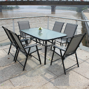 Cheap <b>Folding</b> Chairs and square <b>Table</b> Garden Set - Product Image 1