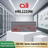 Original CSB HRL1210W 12V10W Hochleistungs-AGM-VRLA-Batterie für USV, Brandmelder und Notbeleuchtung